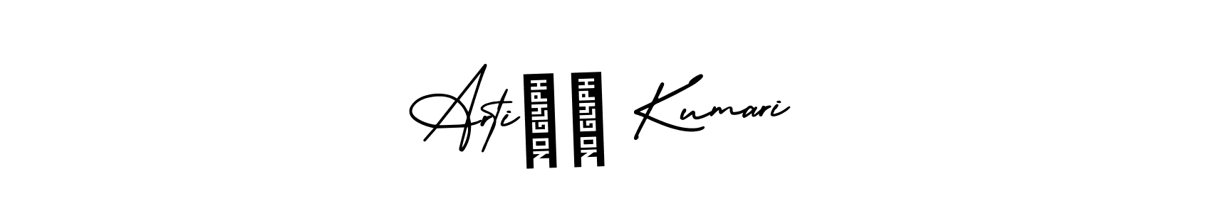 Use a signature maker to create a handwritten signature online. With this signature software, you can design (AmerikaSignatureDemo-Regular) your own signature for name Arti❤️ Kumari. Arti❤️ Kumari signature style 3 images and pictures png