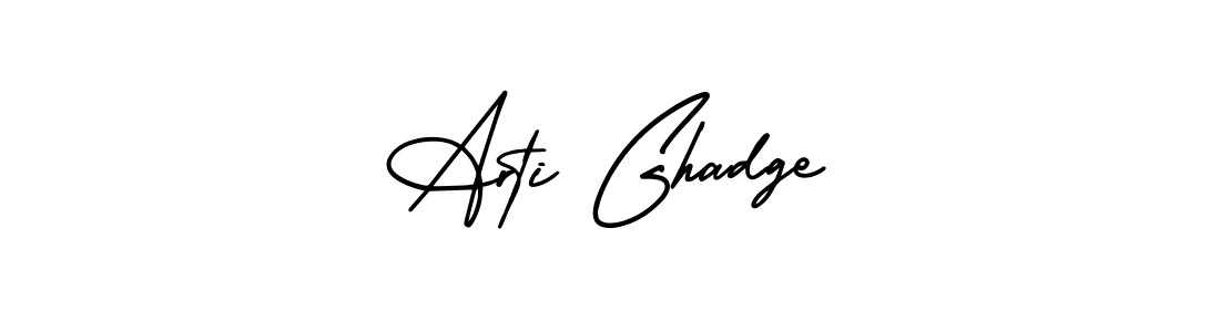 Arti Ghadge stylish signature style. Best Handwritten Sign (AmerikaSignatureDemo-Regular) for my name. Handwritten Signature Collection Ideas for my name Arti Ghadge. Arti Ghadge signature style 3 images and pictures png