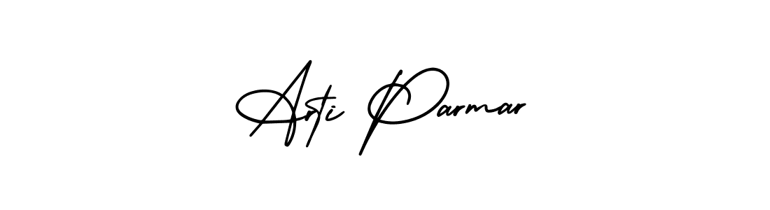It looks lik you need a new signature style for name Arti Parmar. Design unique handwritten (AmerikaSignatureDemo-Regular) signature with our free signature maker in just a few clicks. Arti Parmar signature style 3 images and pictures png