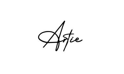 Make a beautiful signature design for name Artie. With this signature (AmerikaSignatureDemo-Regular) style, you can create a handwritten signature for free. Artie signature style 3 images and pictures png