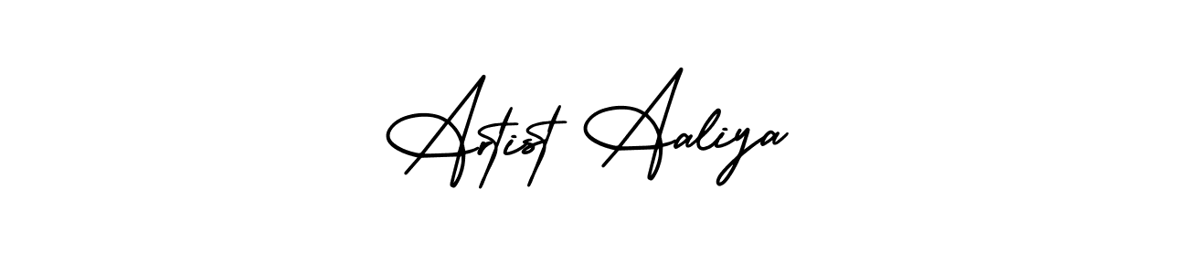 How to make Artist Aaliya name signature. Use AmerikaSignatureDemo-Regular style for creating short signs online. This is the latest handwritten sign. Artist Aaliya signature style 3 images and pictures png