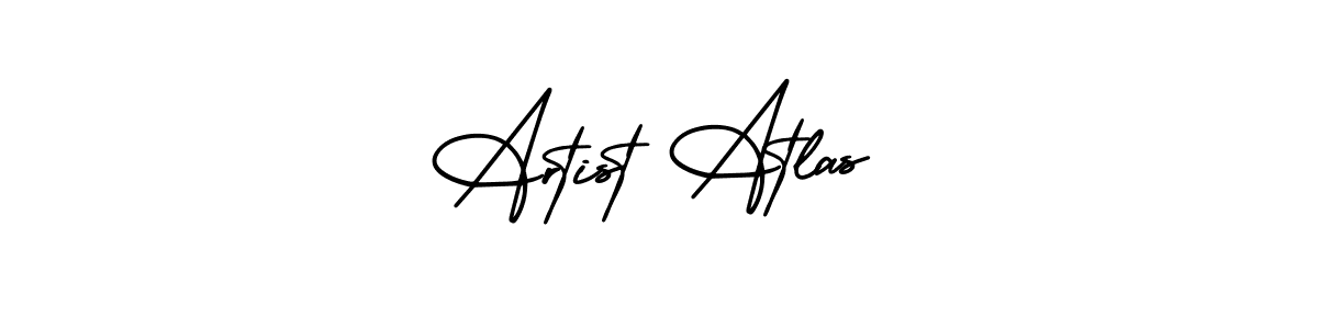 You should practise on your own different ways (AmerikaSignatureDemo-Regular) to write your name (Artist Atlas) in signature. don't let someone else do it for you. Artist Atlas signature style 3 images and pictures png