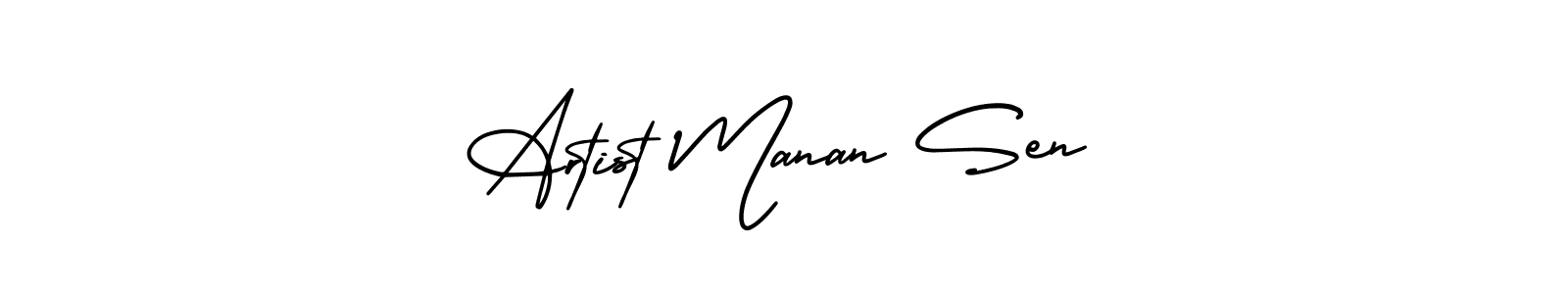 Similarly AmerikaSignatureDemo-Regular is the best handwritten signature design. Signature creator online .You can use it as an online autograph creator for name Artist Manan Sen. Artist Manan Sen signature style 3 images and pictures png