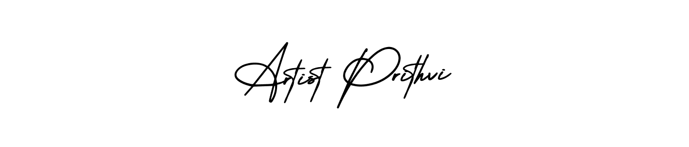 The best way (AmerikaSignatureDemo-Regular) to make a short signature is to pick only two or three words in your name. The name Artist Prithvi include a total of six letters. For converting this name. Artist Prithvi signature style 3 images and pictures png