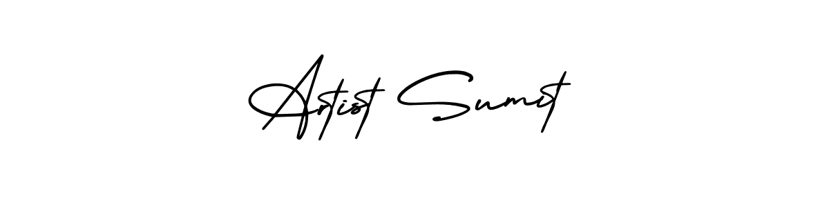 Similarly AmerikaSignatureDemo-Regular is the best handwritten signature design. Signature creator online .You can use it as an online autograph creator for name Artist Sumit. Artist Sumit signature style 3 images and pictures png