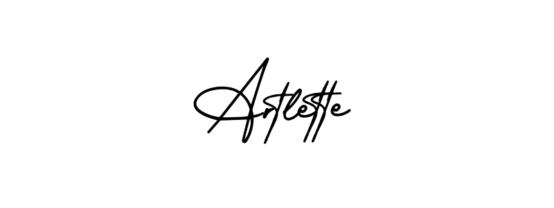 You should practise on your own different ways (AmerikaSignatureDemo-Regular) to write your name (Artlette) in signature. don't let someone else do it for you. Artlette signature style 3 images and pictures png