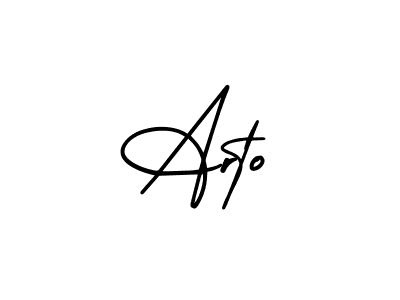 Make a beautiful signature design for name Arto. With this signature (AmerikaSignatureDemo-Regular) style, you can create a handwritten signature for free. Arto signature style 3 images and pictures png