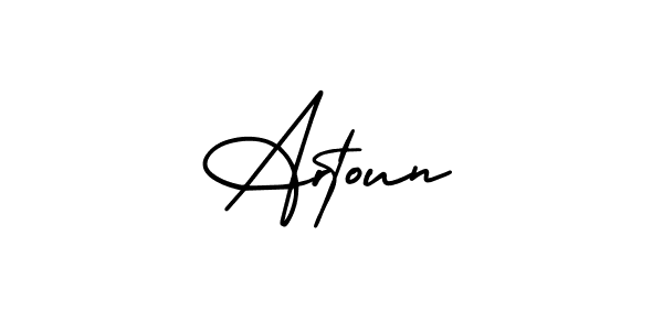 Create a beautiful signature design for name Artoun. With this signature (AmerikaSignatureDemo-Regular) fonts, you can make a handwritten signature for free. Artoun signature style 3 images and pictures png