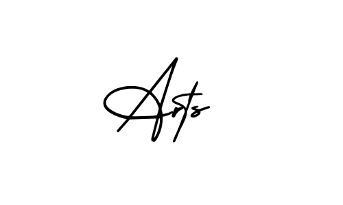 Make a beautiful signature design for name Arts . With this signature (AmerikaSignatureDemo-Regular) style, you can create a handwritten signature for free. Arts  signature style 3 images and pictures png