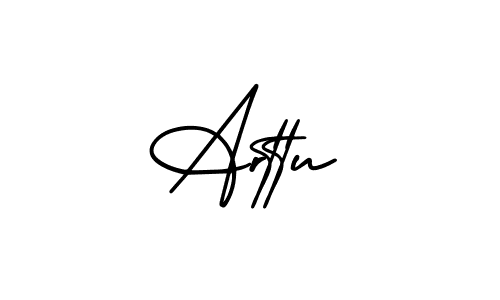 Make a beautiful signature design for name Arttu. With this signature (AmerikaSignatureDemo-Regular) style, you can create a handwritten signature for free. Arttu signature style 3 images and pictures png