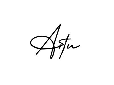 Artu stylish signature style. Best Handwritten Sign (AmerikaSignatureDemo-Regular) for my name. Handwritten Signature Collection Ideas for my name Artu. Artu signature style 3 images and pictures png