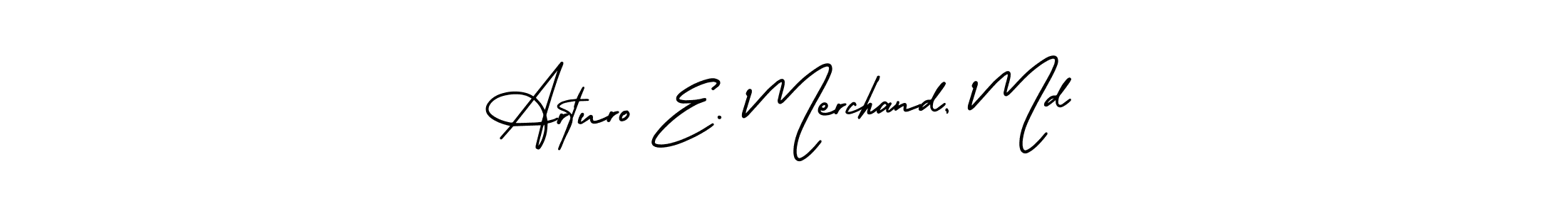 Use a signature maker to create a handwritten signature online. With this signature software, you can design (AmerikaSignatureDemo-Regular) your own signature for name Arturo E. Merchand, Md. Arturo E. Merchand, Md signature style 3 images and pictures png