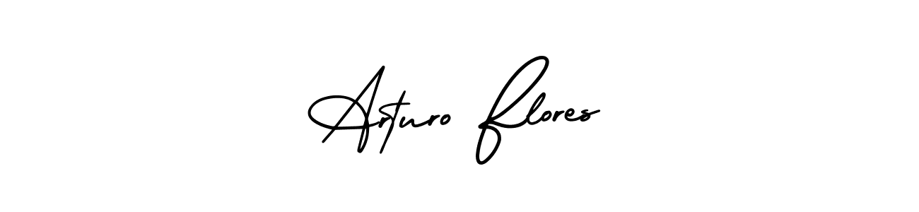 Make a beautiful signature design for name Arturo Flores. With this signature (AmerikaSignatureDemo-Regular) style, you can create a handwritten signature for free. Arturo Flores signature style 3 images and pictures png