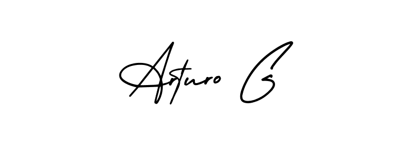 How to make Arturo G signature? AmerikaSignatureDemo-Regular is a professional autograph style. Create handwritten signature for Arturo G name. Arturo G signature style 3 images and pictures png
