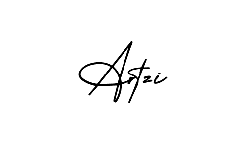 Make a beautiful signature design for name Artzi. With this signature (AmerikaSignatureDemo-Regular) style, you can create a handwritten signature for free. Artzi signature style 3 images and pictures png