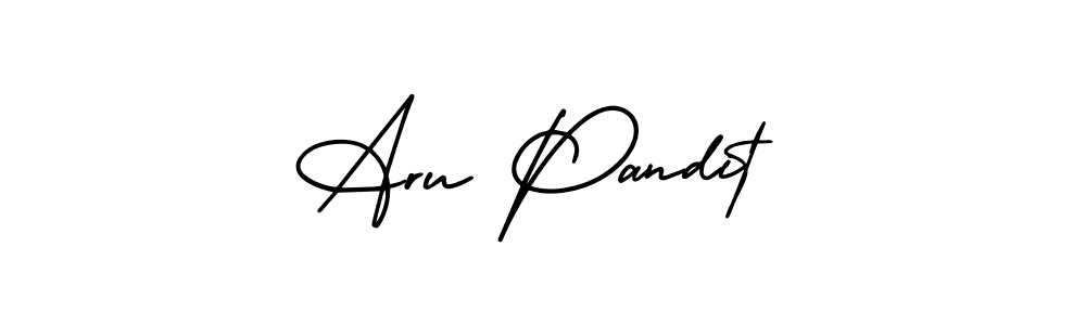 Also You can easily find your signature by using the search form. We will create Aru Pandit name handwritten signature images for you free of cost using AmerikaSignatureDemo-Regular sign style. Aru Pandit signature style 3 images and pictures png