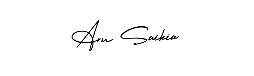 How to make Aru Saikia signature? AmerikaSignatureDemo-Regular is a professional autograph style. Create handwritten signature for Aru Saikia name. Aru Saikia signature style 3 images and pictures png