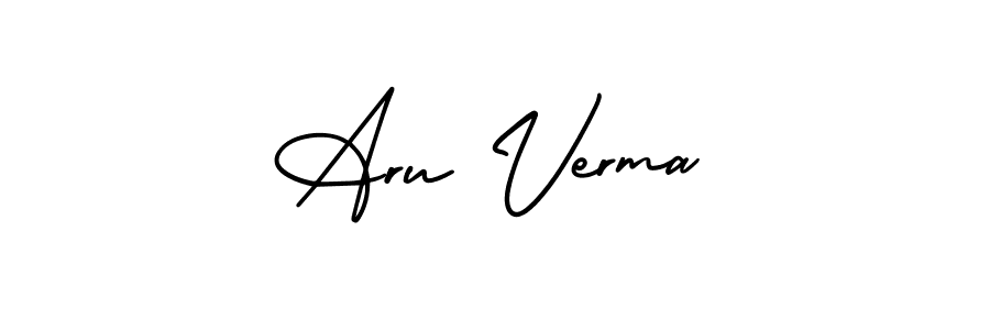 Also You can easily find your signature by using the search form. We will create Aru Verma name handwritten signature images for you free of cost using AmerikaSignatureDemo-Regular sign style. Aru Verma signature style 3 images and pictures png