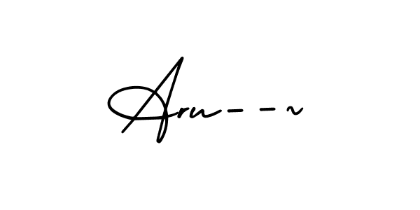 Use a signature maker to create a handwritten signature online. With this signature software, you can design (AmerikaSignatureDemo-Regular) your own signature for name Aru--~. Aru--~ signature style 3 images and pictures png