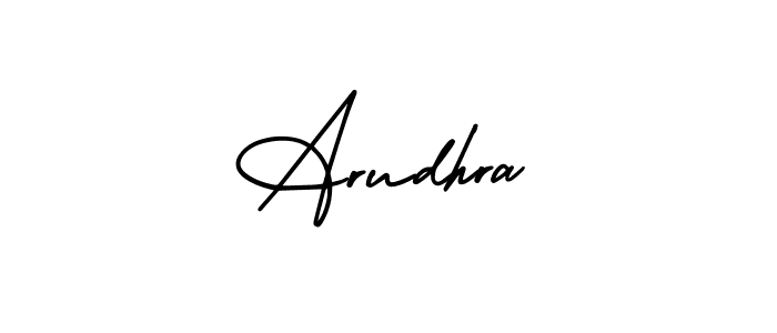 Use a signature maker to create a handwritten signature online. With this signature software, you can design (AmerikaSignatureDemo-Regular) your own signature for name Arudhra. Arudhra signature style 3 images and pictures png