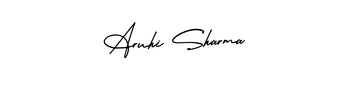 Aruhi Sharma stylish signature style. Best Handwritten Sign (AmerikaSignatureDemo-Regular) for my name. Handwritten Signature Collection Ideas for my name Aruhi Sharma. Aruhi Sharma signature style 3 images and pictures png