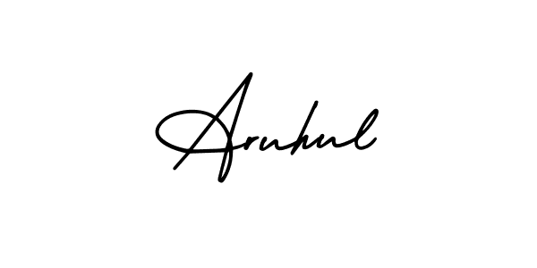 Aruhul stylish signature style. Best Handwritten Sign (AmerikaSignatureDemo-Regular) for my name. Handwritten Signature Collection Ideas for my name Aruhul. Aruhul signature style 3 images and pictures png