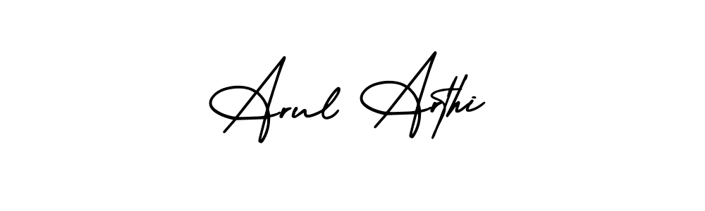 Use a signature maker to create a handwritten signature online. With this signature software, you can design (AmerikaSignatureDemo-Regular) your own signature for name Arul Arthi. Arul Arthi signature style 3 images and pictures png
