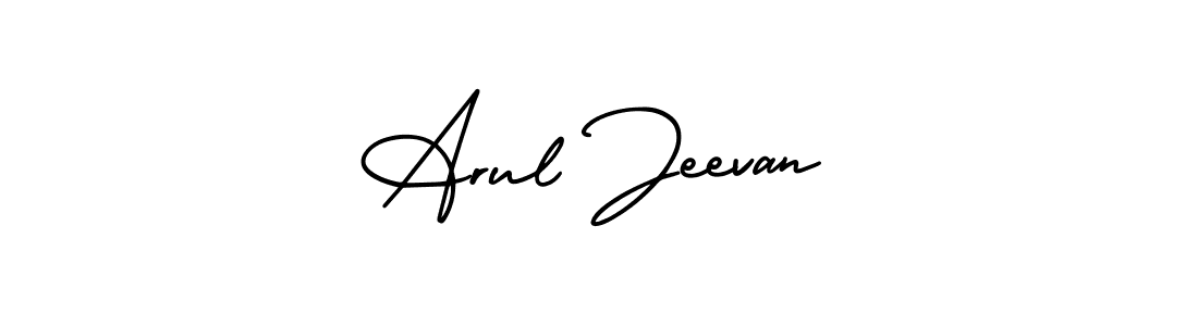 Similarly AmerikaSignatureDemo-Regular is the best handwritten signature design. Signature creator online .You can use it as an online autograph creator for name Arul Jeevan. Arul Jeevan signature style 3 images and pictures png