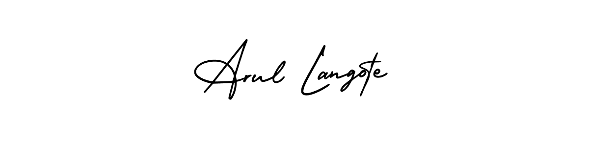 Also You can easily find your signature by using the search form. We will create Arul Langote name handwritten signature images for you free of cost using AmerikaSignatureDemo-Regular sign style. Arul Langote signature style 3 images and pictures png