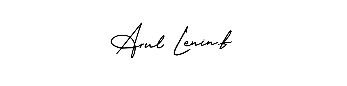 It looks lik you need a new signature style for name Arul Lenin.f. Design unique handwritten (AmerikaSignatureDemo-Regular) signature with our free signature maker in just a few clicks. Arul Lenin.f signature style 3 images and pictures png