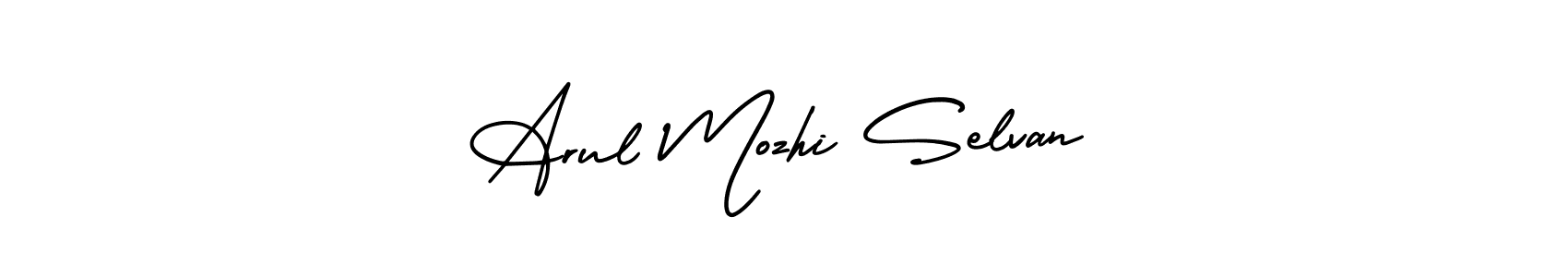 How to make Arul Mozhi Selvan signature? AmerikaSignatureDemo-Regular is a professional autograph style. Create handwritten signature for Arul Mozhi Selvan name. Arul Mozhi Selvan signature style 3 images and pictures png