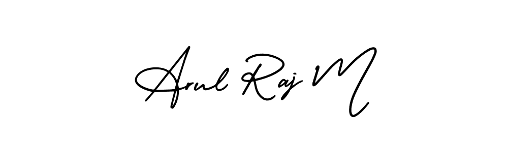 Also You can easily find your signature by using the search form. We will create Arul Raj M name handwritten signature images for you free of cost using AmerikaSignatureDemo-Regular sign style. Arul Raj M signature style 3 images and pictures png