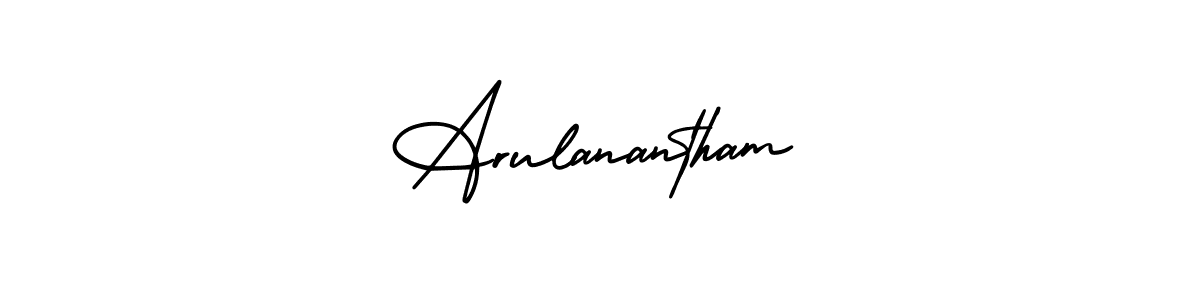 Use a signature maker to create a handwritten signature online. With this signature software, you can design (AmerikaSignatureDemo-Regular) your own signature for name Arulanantham. Arulanantham signature style 3 images and pictures png