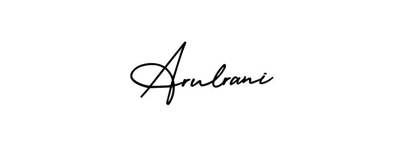 AmerikaSignatureDemo-Regular is a professional signature style that is perfect for those who want to add a touch of class to their signature. It is also a great choice for those who want to make their signature more unique. Get Arulrani name to fancy signature for free. Arulrani signature style 3 images and pictures png