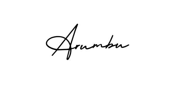 Design your own signature with our free online signature maker. With this signature software, you can create a handwritten (AmerikaSignatureDemo-Regular) signature for name Arumbu. Arumbu signature style 3 images and pictures png
