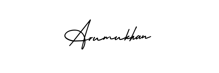 if you are searching for the best signature style for your name Arumukhan. so please give up your signature search. here we have designed multiple signature styles  using AmerikaSignatureDemo-Regular. Arumukhan signature style 3 images and pictures png