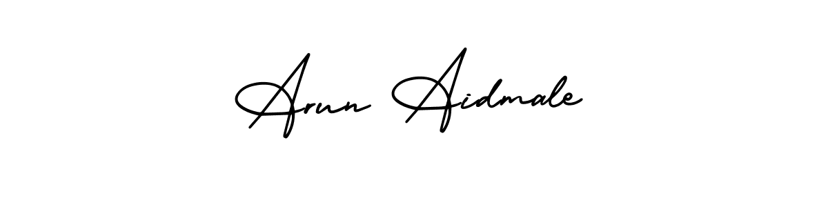 AmerikaSignatureDemo-Regular is a professional signature style that is perfect for those who want to add a touch of class to their signature. It is also a great choice for those who want to make their signature more unique. Get Arun Aidmale name to fancy signature for free. Arun Aidmale signature style 3 images and pictures png