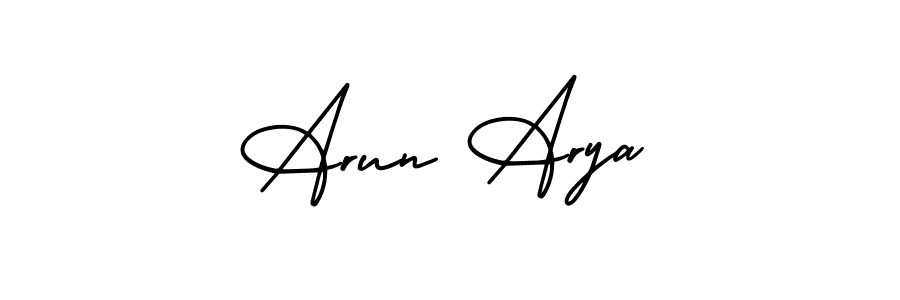 AmerikaSignatureDemo-Regular is a professional signature style that is perfect for those who want to add a touch of class to their signature. It is also a great choice for those who want to make their signature more unique. Get Arun Arya name to fancy signature for free. Arun Arya signature style 3 images and pictures png