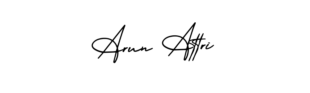 Use a signature maker to create a handwritten signature online. With this signature software, you can design (AmerikaSignatureDemo-Regular) your own signature for name Arun Attri. Arun Attri signature style 3 images and pictures png