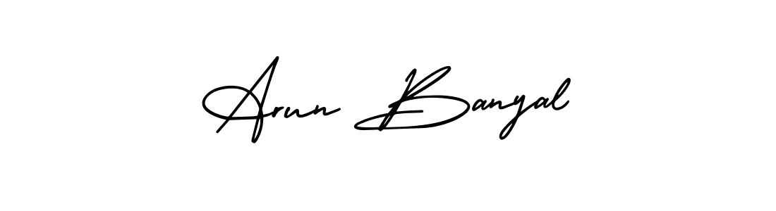 Design your own signature with our free online signature maker. With this signature software, you can create a handwritten (AmerikaSignatureDemo-Regular) signature for name Arun Banyal. Arun Banyal signature style 3 images and pictures png