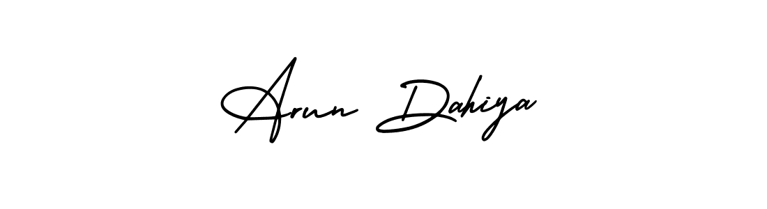 Create a beautiful signature design for name Arun Dahiya. With this signature (AmerikaSignatureDemo-Regular) fonts, you can make a handwritten signature for free. Arun Dahiya signature style 3 images and pictures png