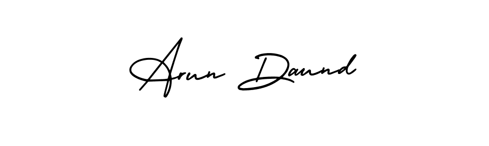 It looks lik you need a new signature style for name Arun Daund. Design unique handwritten (AmerikaSignatureDemo-Regular) signature with our free signature maker in just a few clicks. Arun Daund signature style 3 images and pictures png