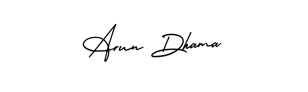 This is the best signature style for the Arun Dhama name. Also you like these signature font (AmerikaSignatureDemo-Regular). Mix name signature. Arun Dhama signature style 3 images and pictures png