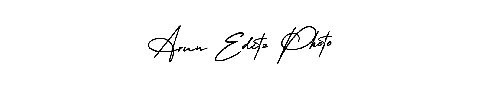 How to make Arun Editz Photo name signature. Use AmerikaSignatureDemo-Regular style for creating short signs online. This is the latest handwritten sign. Arun Editz Photo signature style 3 images and pictures png