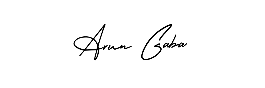 Design your own signature with our free online signature maker. With this signature software, you can create a handwritten (AmerikaSignatureDemo-Regular) signature for name Arun Gaba. Arun Gaba signature style 3 images and pictures png