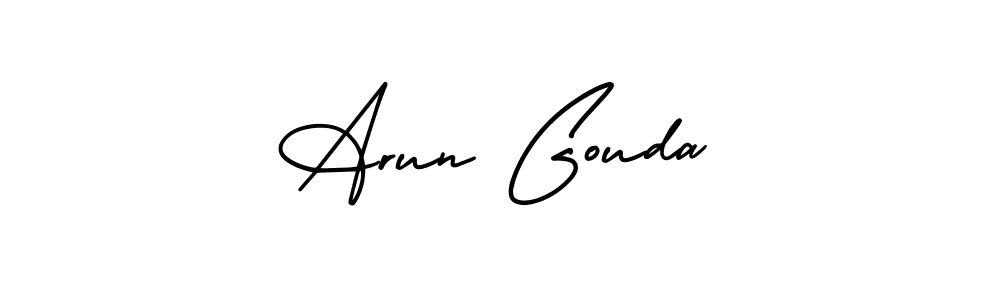 Also You can easily find your signature by using the search form. We will create Arun Gouda name handwritten signature images for you free of cost using AmerikaSignatureDemo-Regular sign style. Arun Gouda signature style 3 images and pictures png