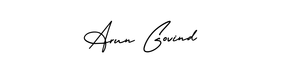 This is the best signature style for the Arun Govind name. Also you like these signature font (AmerikaSignatureDemo-Regular). Mix name signature. Arun Govind signature style 3 images and pictures png