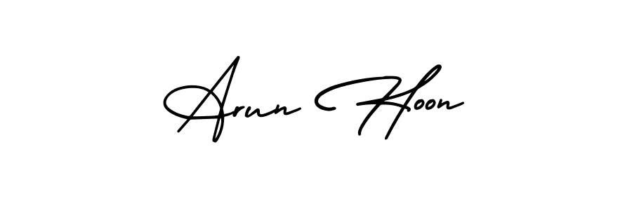 See photos of Arun Hoon official signature by Spectra . Check more albums & portfolios. Read reviews & check more about AmerikaSignatureDemo-Regular font. Arun Hoon signature style 3 images and pictures png