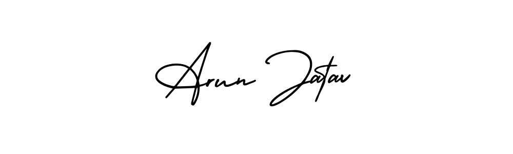 It looks lik you need a new signature style for name Arun Jatav. Design unique handwritten (AmerikaSignatureDemo-Regular) signature with our free signature maker in just a few clicks. Arun Jatav signature style 3 images and pictures png