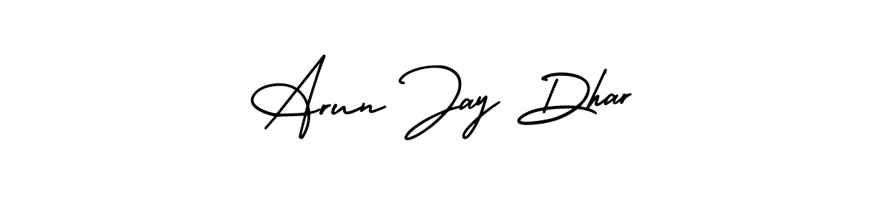 Also You can easily find your signature by using the search form. We will create Arun Jay Dhar name handwritten signature images for you free of cost using AmerikaSignatureDemo-Regular sign style. Arun Jay Dhar signature style 3 images and pictures png